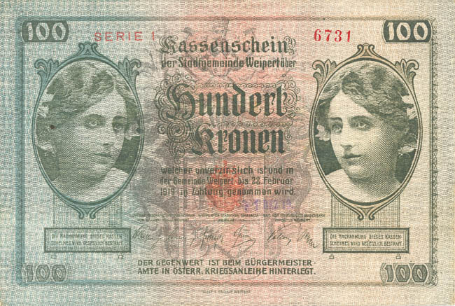 100 Korona 1919 - averz
