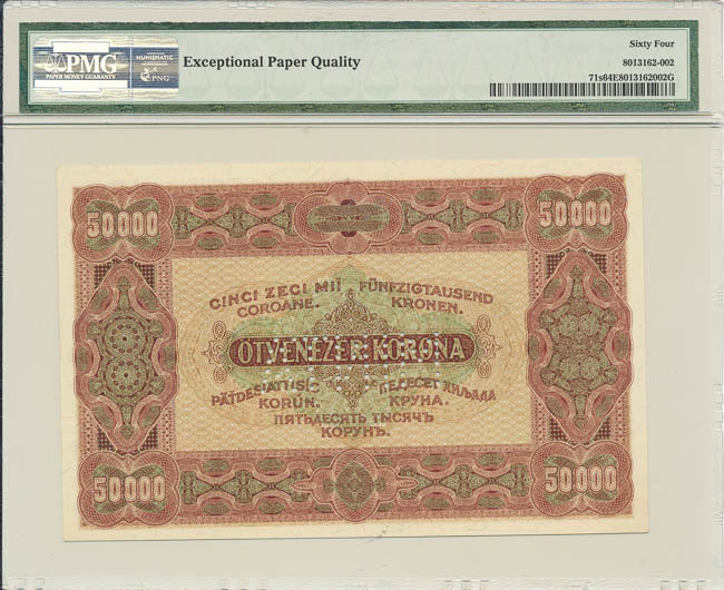 50 000 Korona 1923 (anulát) - reverz