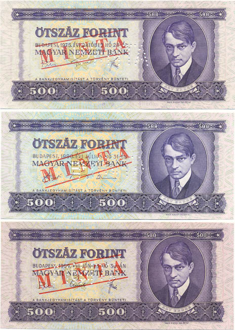 500 Forint (MINTA - 3 pcs) - front