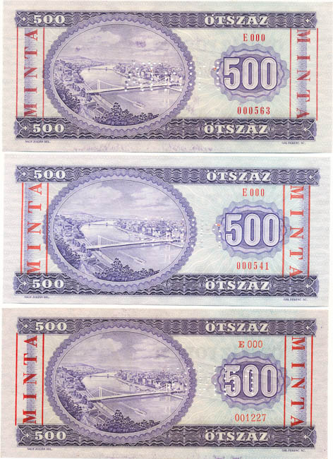500 Forint (MINTA - 3 pcs) - back