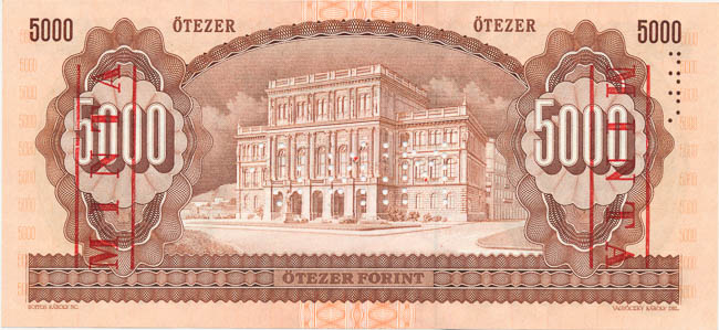 5000 Forint 1990 H (MINTA) - back