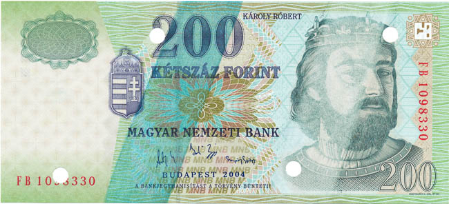 200 Forint 2004 FB (misprint) - front