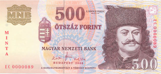 500 Forint 2008 EC (MINTA) - front