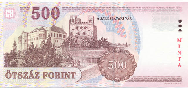 500 Forint 2008 EC (MINTA) - back