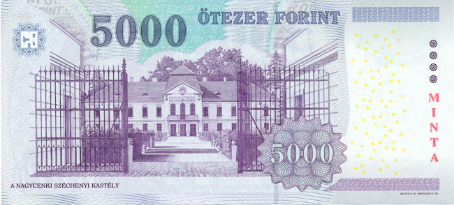 5000 Forint 2008 BA (MINTA) - back