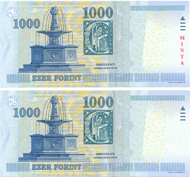1000 Forint 2009 (2 pcs) - back
