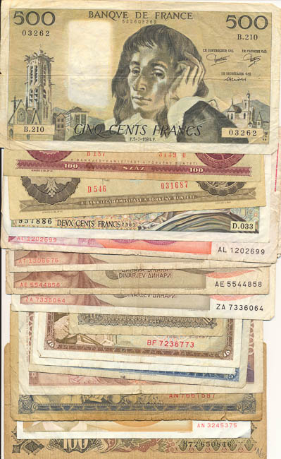 Banknotes (68 pcs) - front