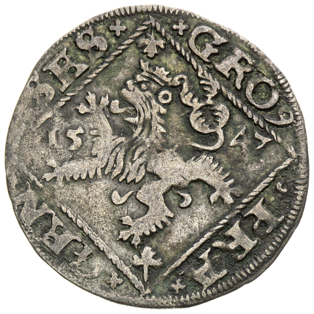 Prague Groschen 1547 - back