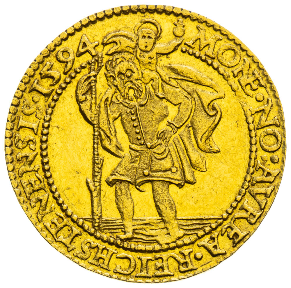 Dukát 1594 - reverz