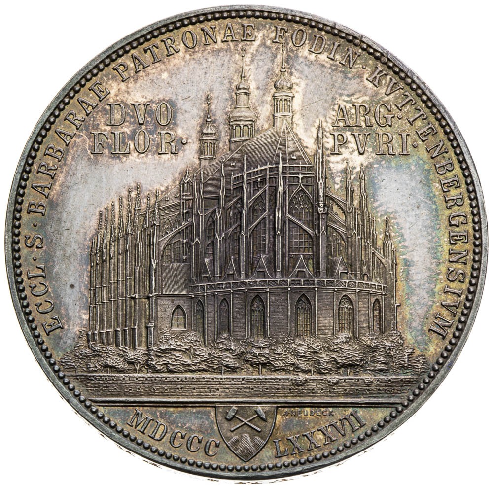 Kutnohorský 2 zlatník 1887 - reverz