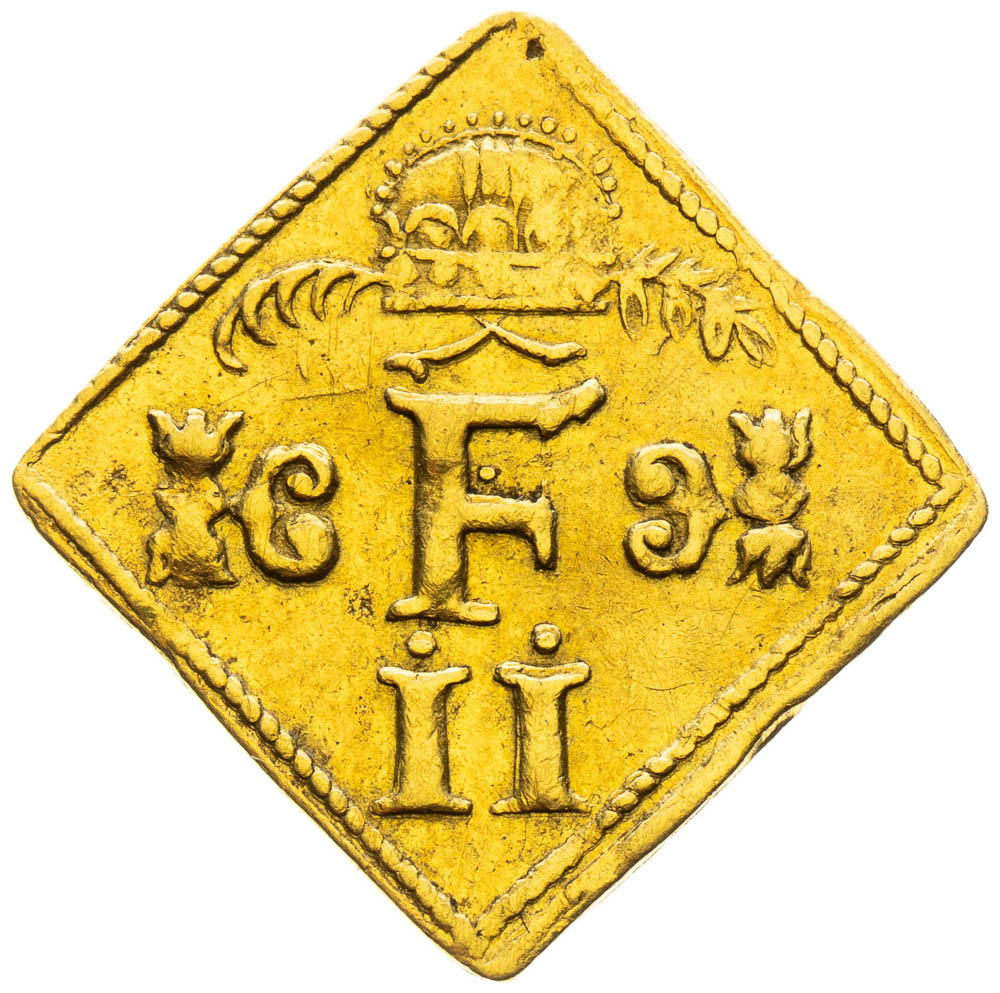 Gold token 1618 (1/2 ducat) - front