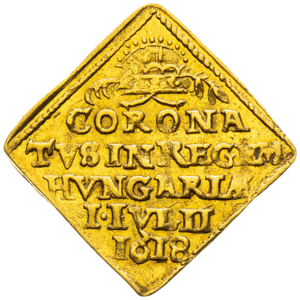 Gold token 1618 (1/2 ducat) - back