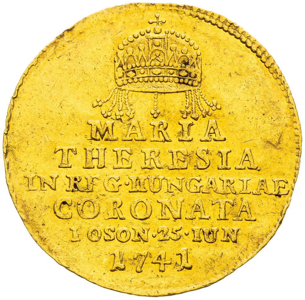Gold Token 1741 (1 1/4 Ducats) - front