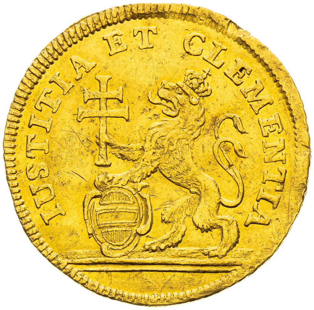 Gold Token 1741 (1 1/4 Ducats) - back