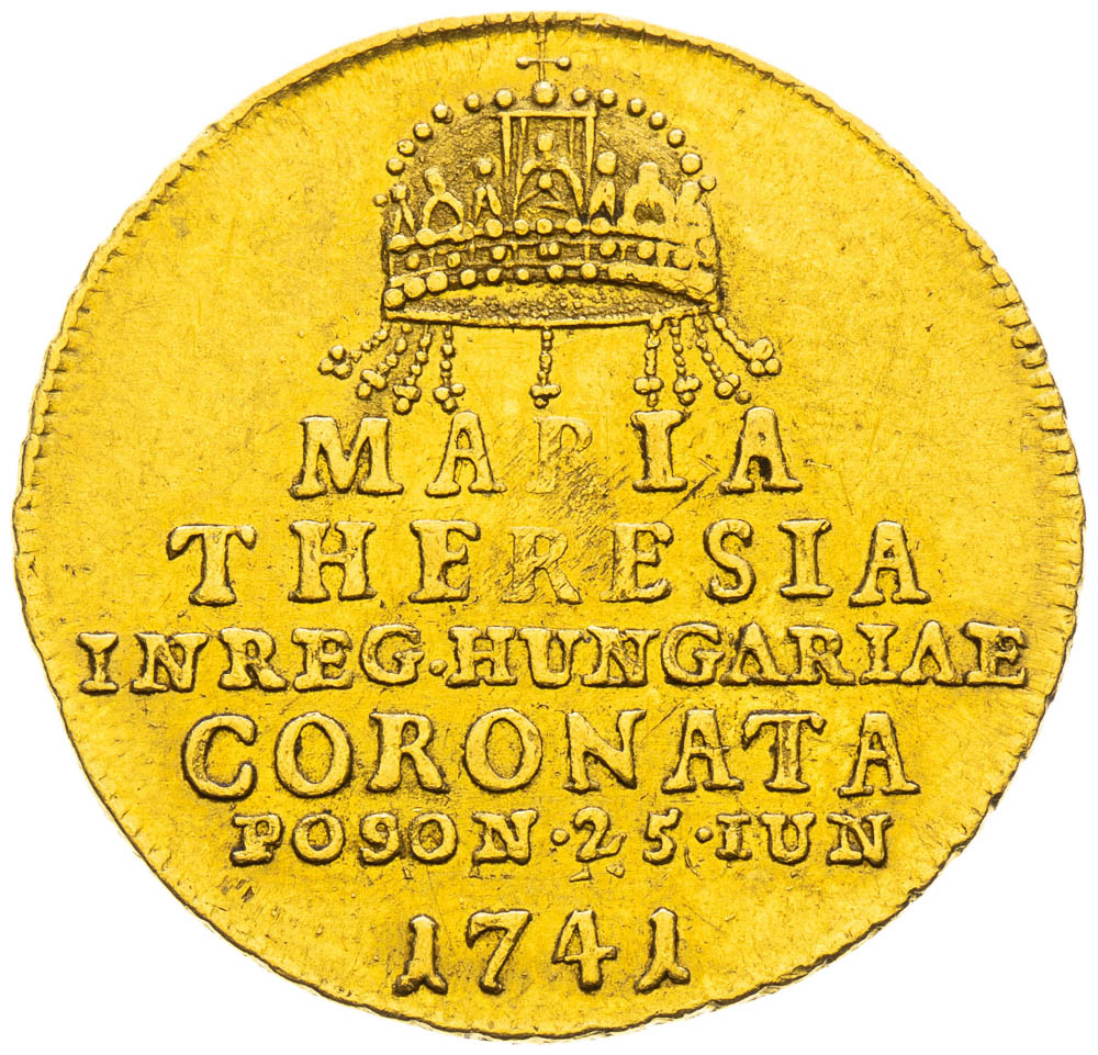 Gold Token 1741 (3/4 Ducat) - front