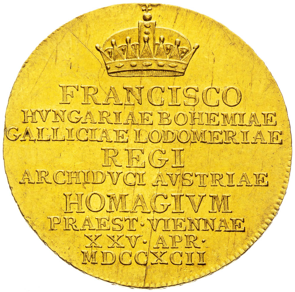 Gold Token 1792 (1 1/4 Ducats) - front