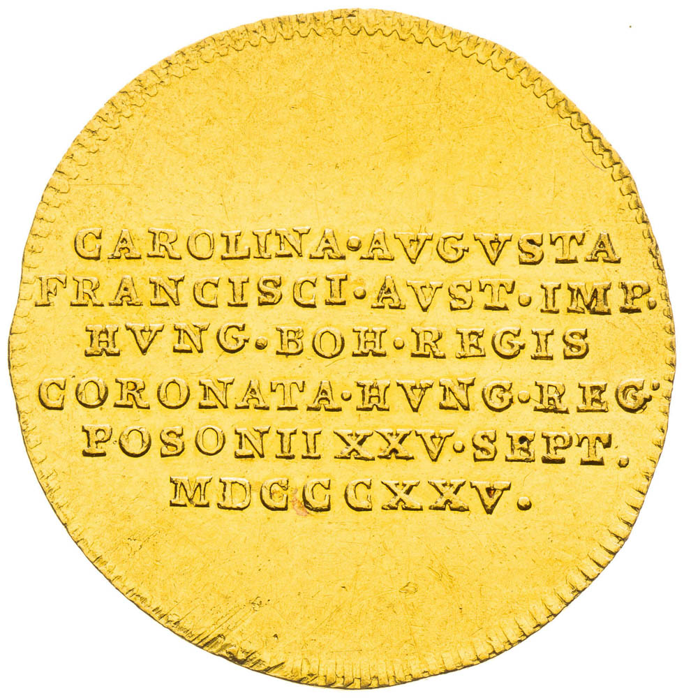 Gold Token 1825 (3/4 Ducat) - front