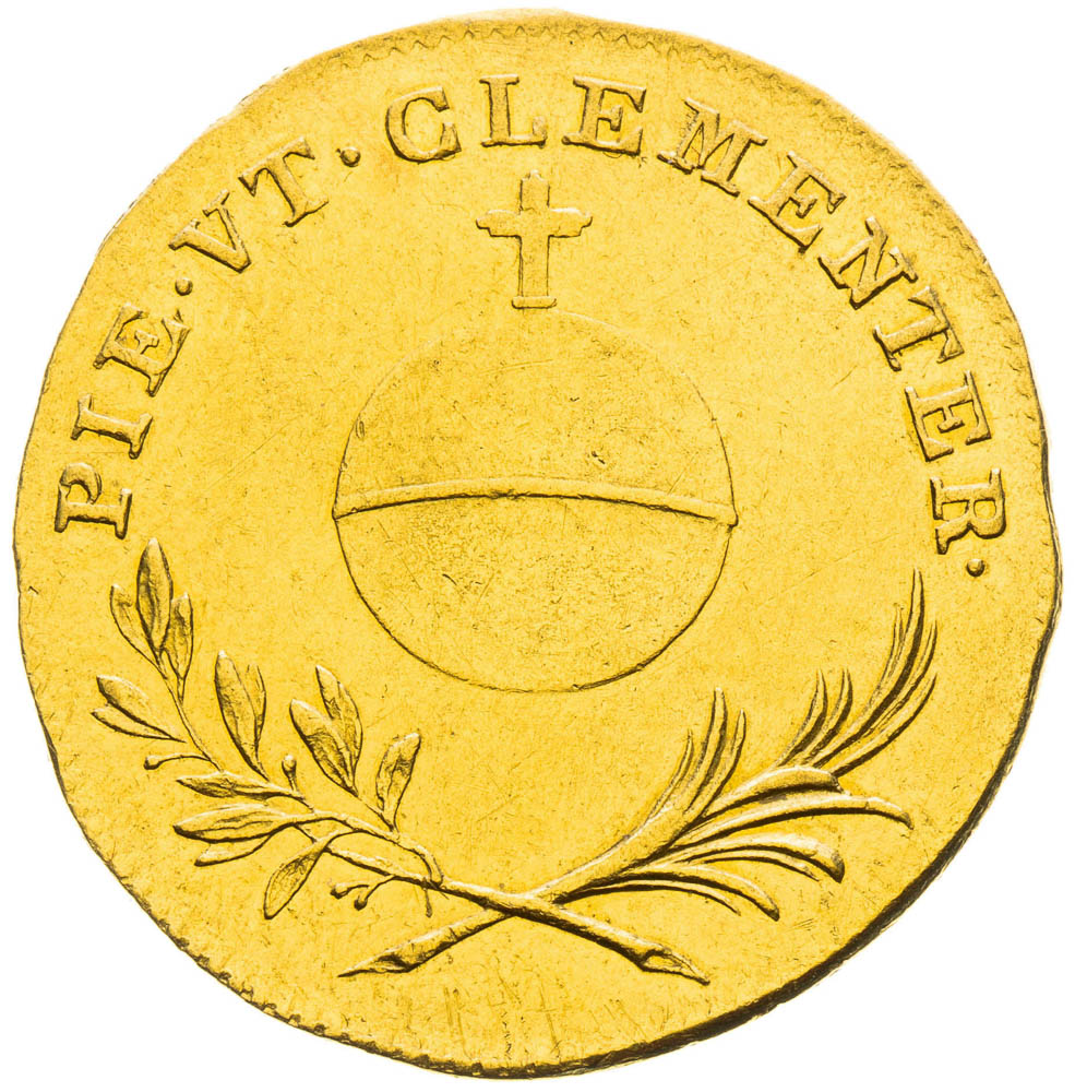Gold Token 1825 (3/4 Ducat) - back