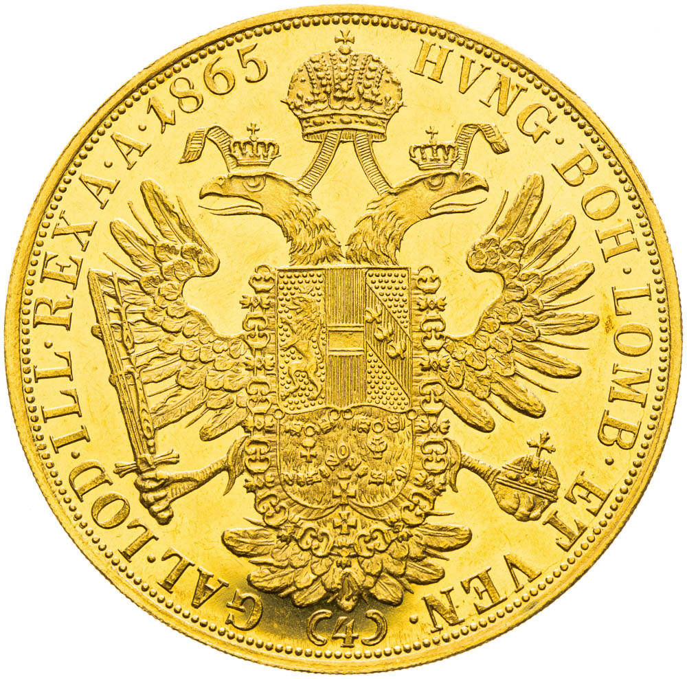 4 Ducats 1865 - back