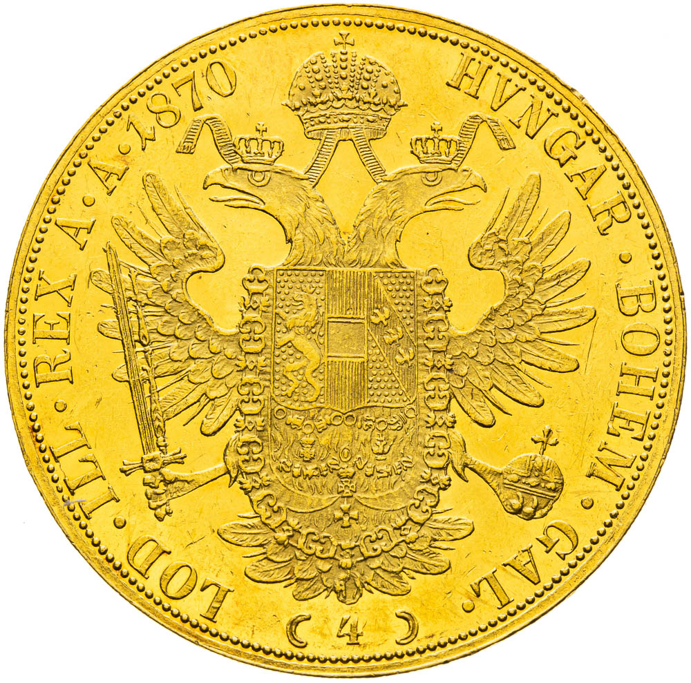 4 Ducats 1870 - back