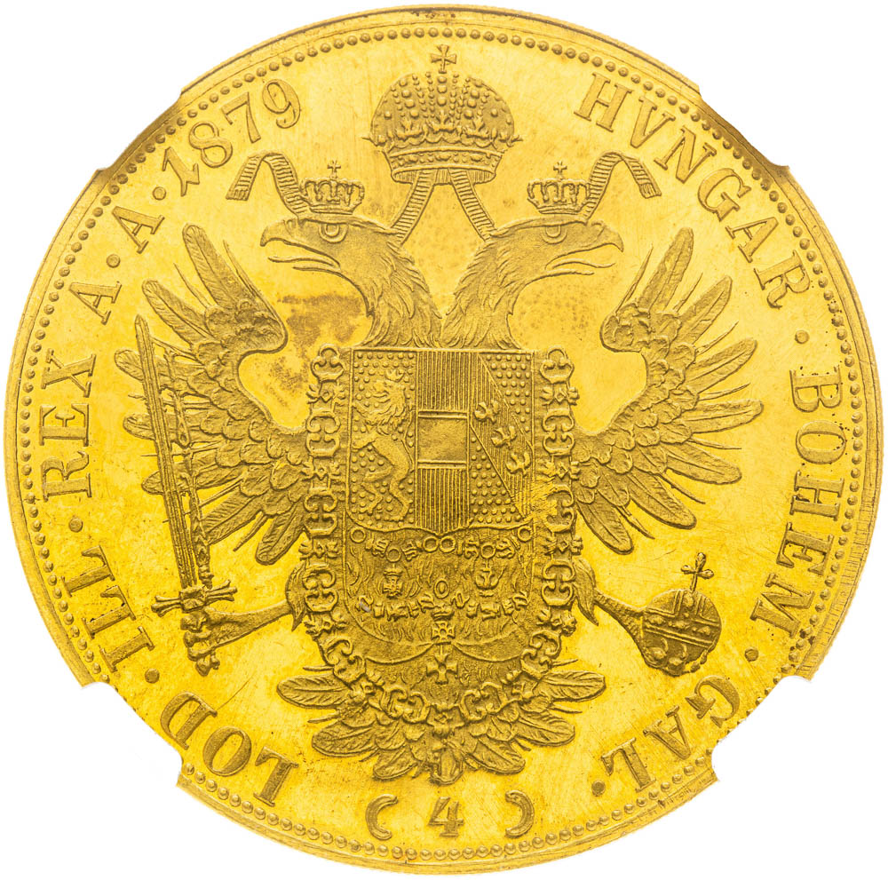4 Ducats 1879 - back