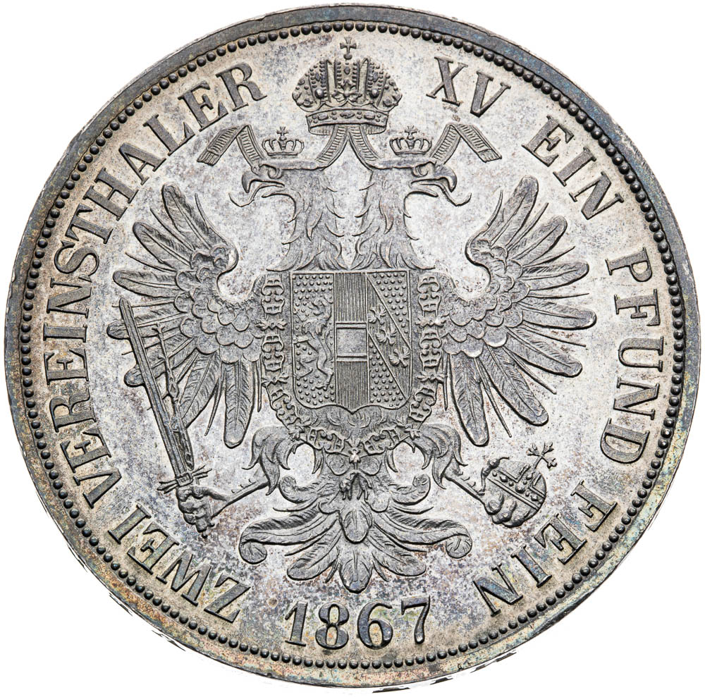 Federal 2 Thaler 1867 - back