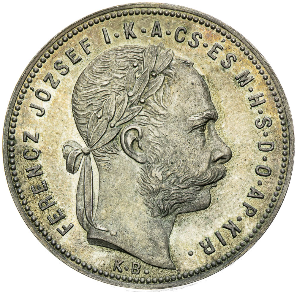 Banskoštiavnický zlatník 1878 (postriebrený odrazok) - averz
