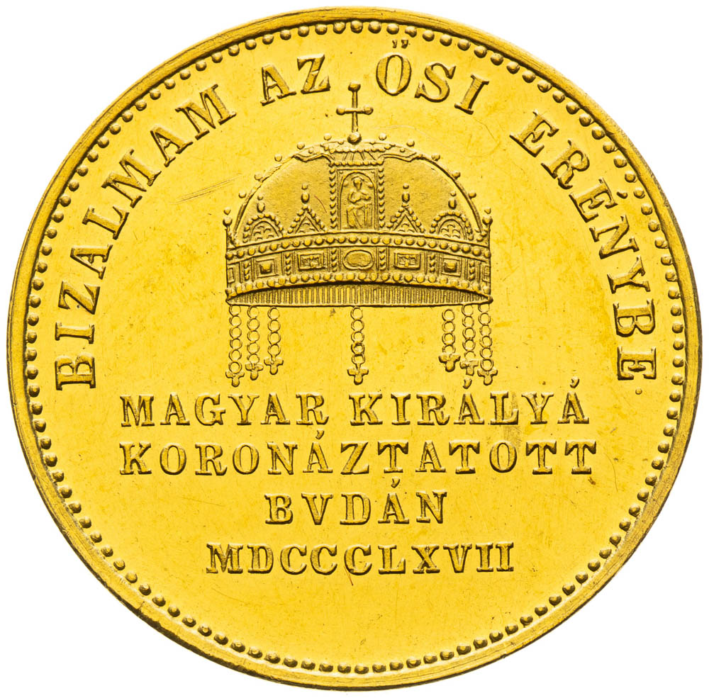 Gold token 1867 (1 3/4 Ducats) - back