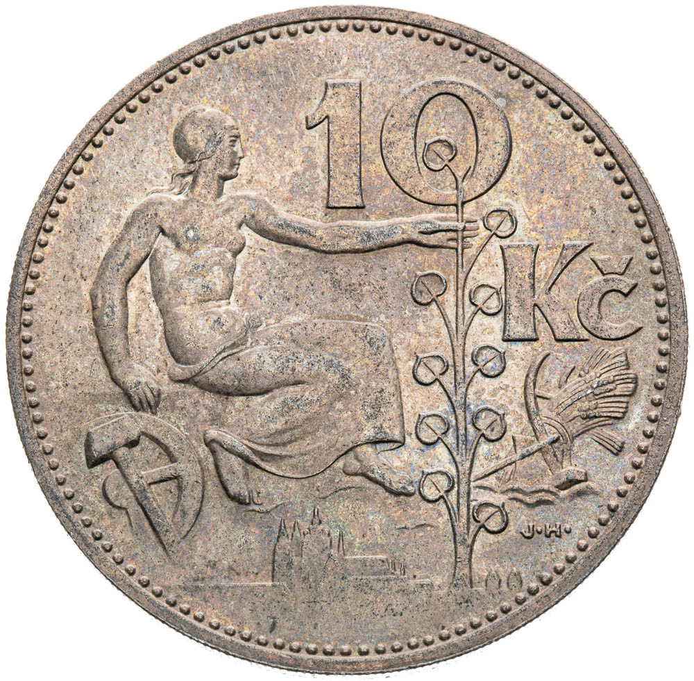 10 Koruna 1933 - back