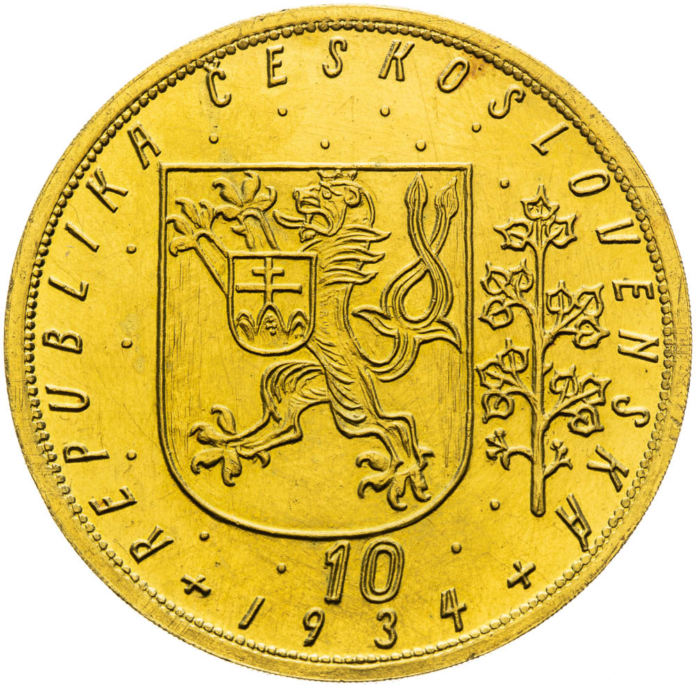 10 Ducats 1934 - back