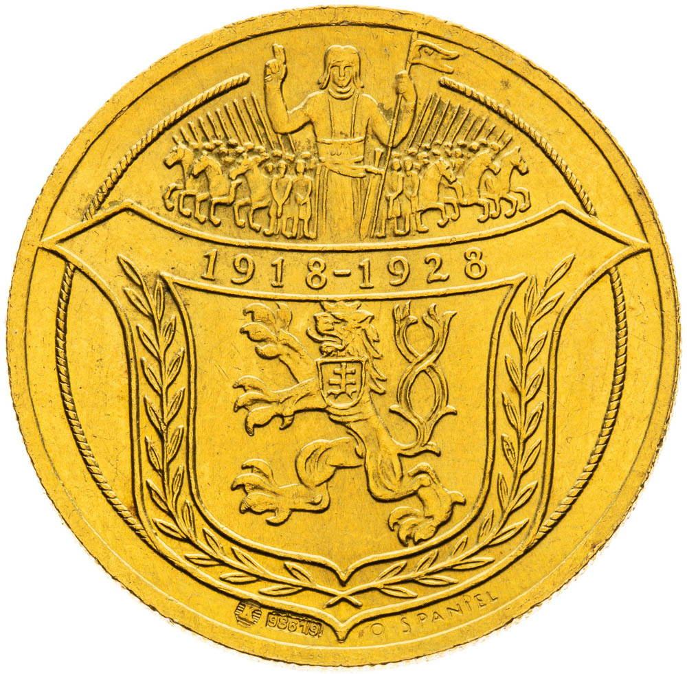 Gold medal 1928 (4 Ducats) - front