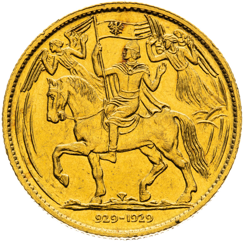 Gold medal 1929 (5 Ducat) - back