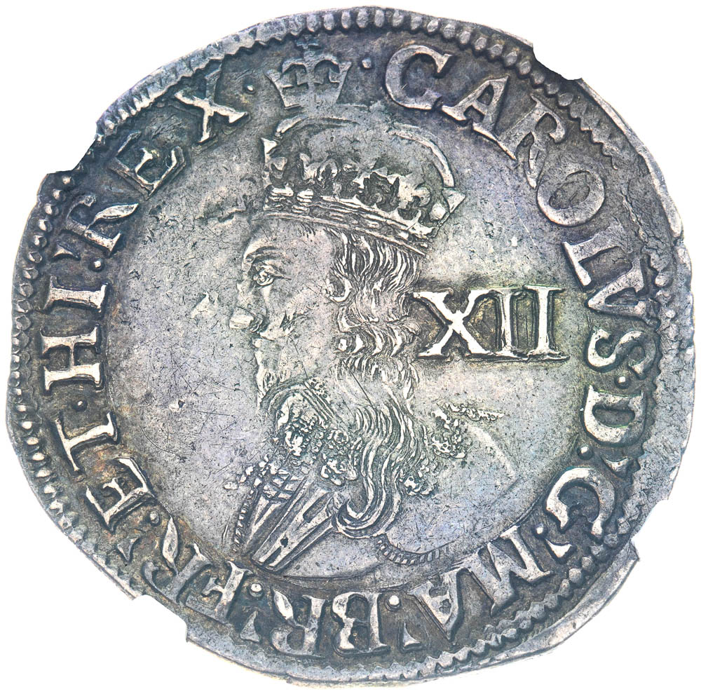 Shilling (1648-1649) - front