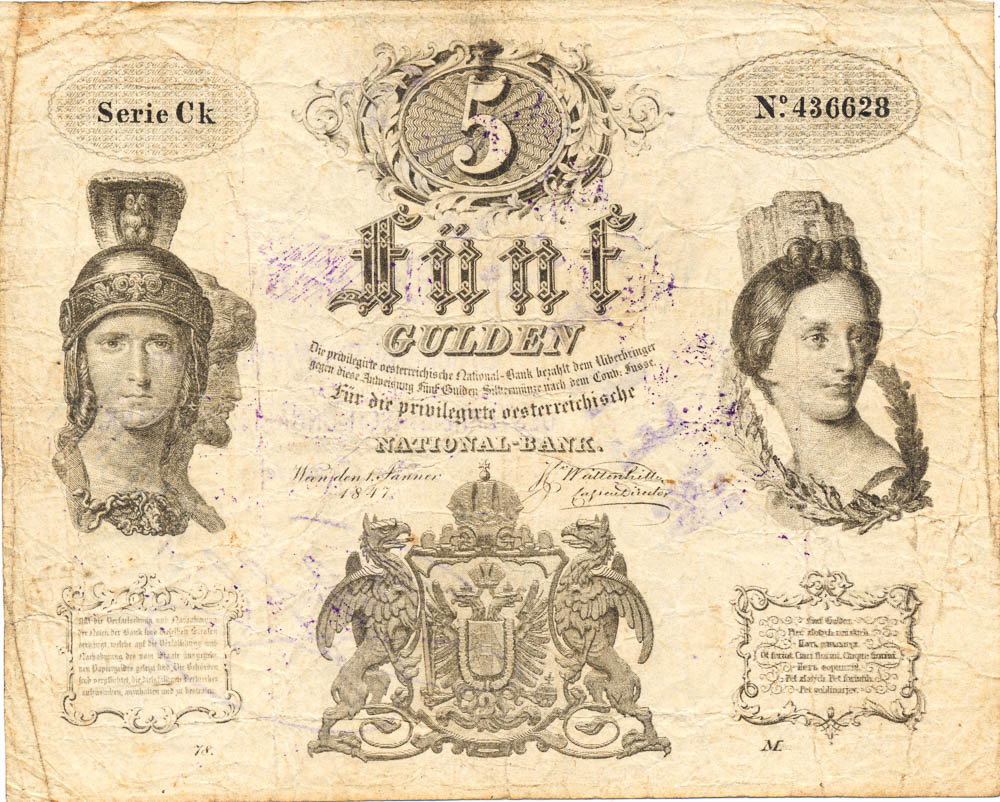 5 Gulden 1847 - averz