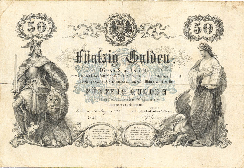 50 Gulden 1866 - averz