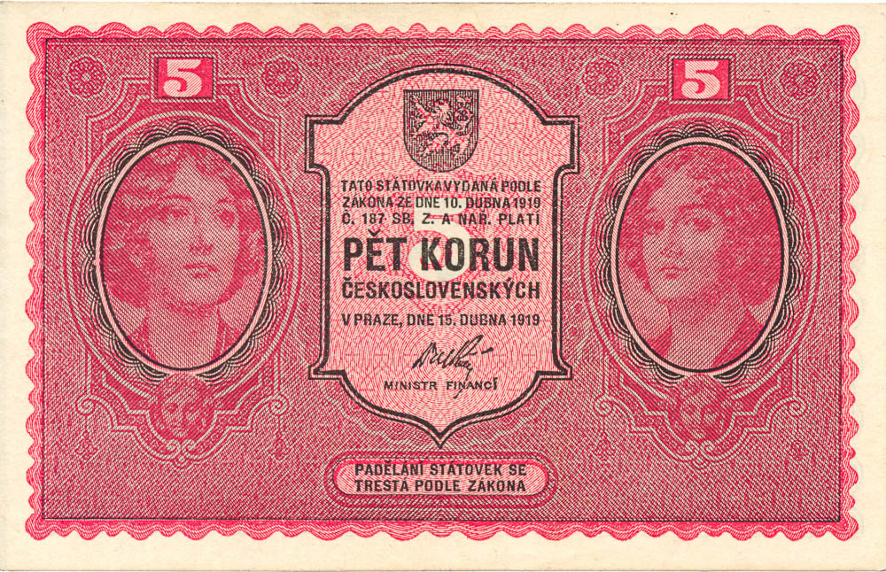 5 Koruna 1919 - front