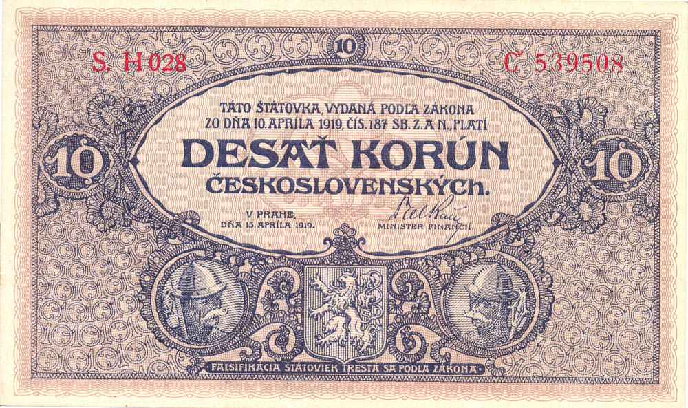 10 Koruna 1919 - front