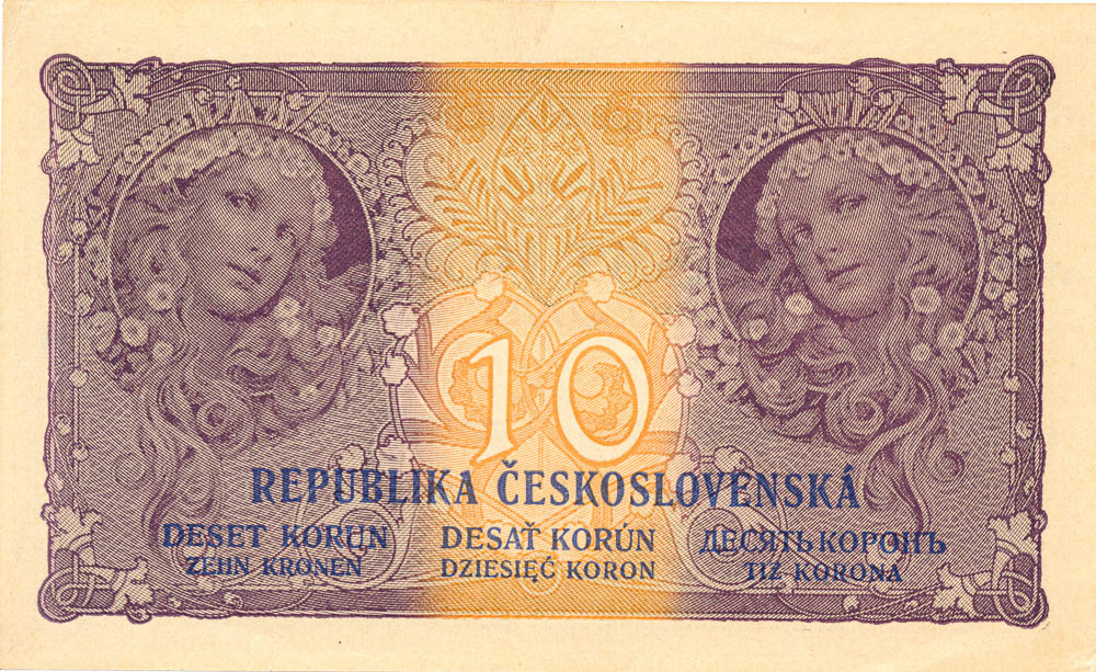 10 Koruna 1919 - back