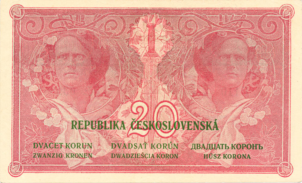 20 Koruna 1919 - back