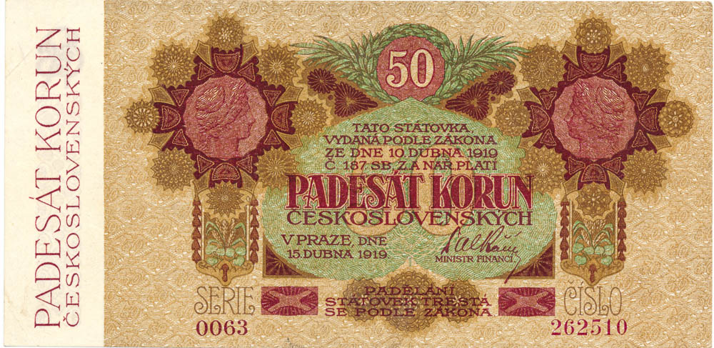 50 Koruna 1919 - front