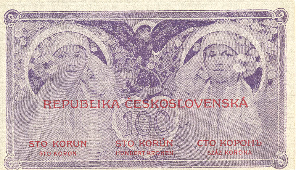 100 Koruna 1919 (counterfeit) - back