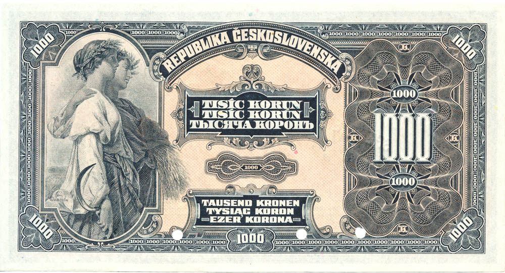 1000 Koruna 1919 (Annulus) - back