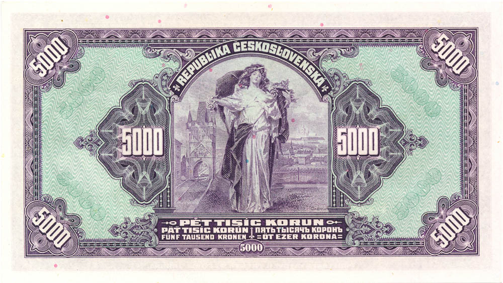 5000 Kč 1920 - reverz