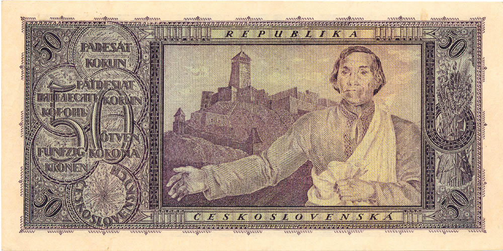 50 Kč 1922 - reverz