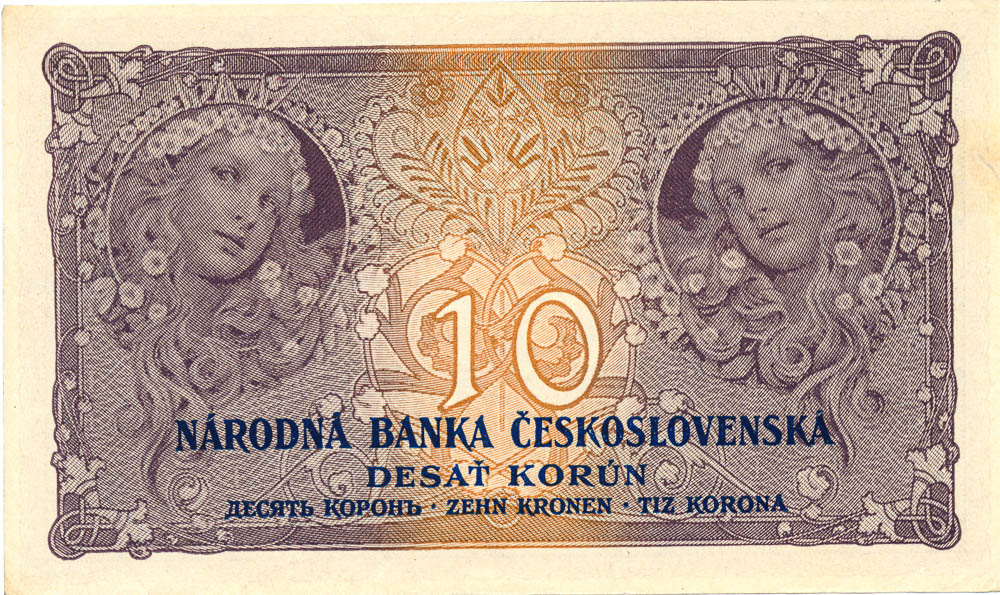 10 Koruna 1927 - back