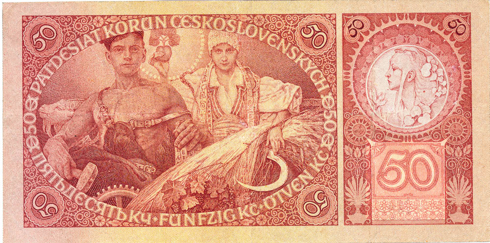 50 Koruna 1929 - back