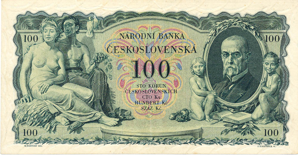 100 Koruna 1931 - back