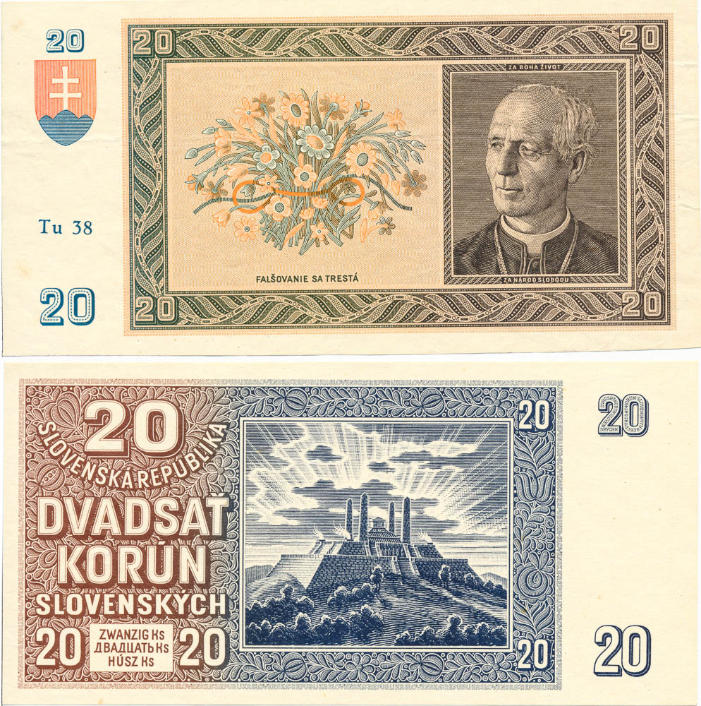 20 Koruna 1939 (2 pcs) - front