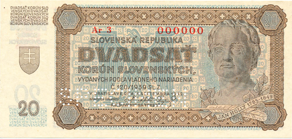 20 Koruna 1942 (annulus) - front