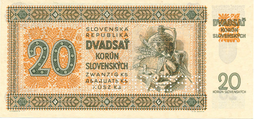 20 Koruna 1942 (annulus) - back
